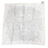 HERMES エルメス カレ45 ガヴロッシュ Peinture Fraiche ペンキ塗りたて シルク100 ホワイト J211-1