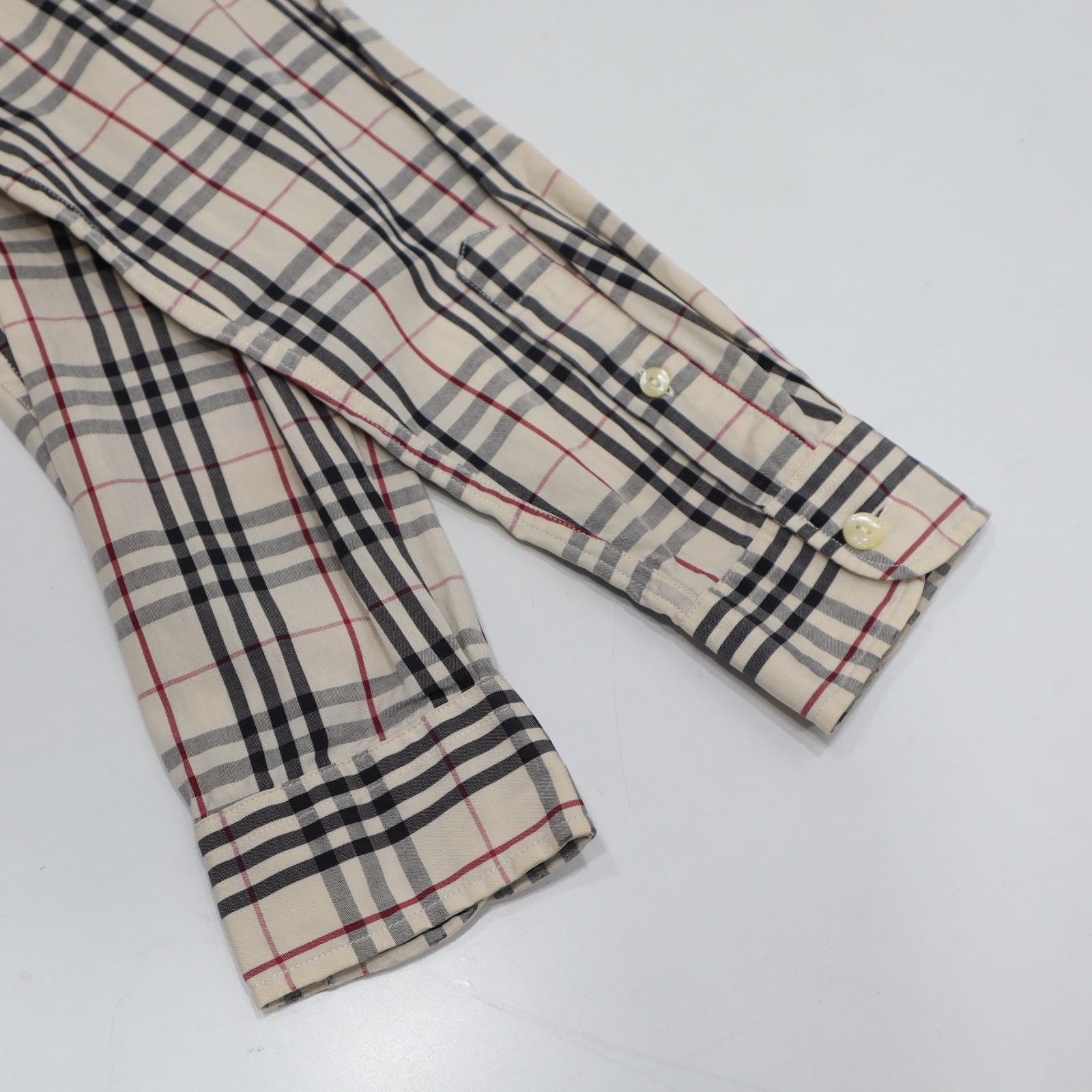 Burberry♡ノバチェックシャツ BURBERRY Checked button-down Shirts L Navy Cotton One Point