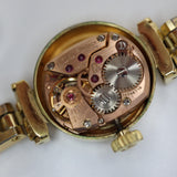 稼働 腕時計 OMEGA オメガ カットガラス DE VILLE デビル 511.286 cal.485 手巻き ラウンド ゴールド色文字盤 H23497