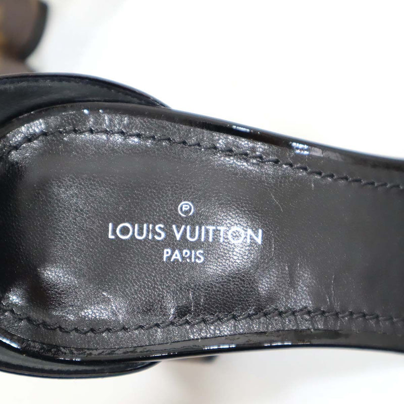 未使用 LV サンダル モノグラム シルエットライン サイズ38 25cm ブラック 黒 ルイヴィトン LOUIS VUITTON 靴 ok405