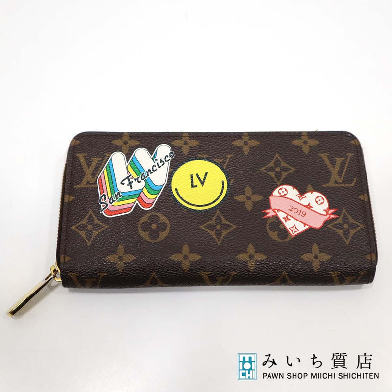 LV ジッピーウォレット ワールドツアー 2019 サンフランシスコ 長財布 ルイヴィトン マイLV ピンク モノグラム 24k1-1