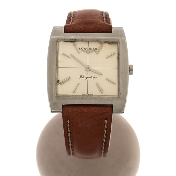稼働 腕時計 LONGINES ロンジン Flagship フラッグシップ 7686.18 cal.428 手巻き シルバー色文字盤 ベルト社外 M2127