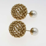 Christian Dior ディオール ピアス トライバル 約13g ゴールドカラー アクセサリー 箱 袋 H24512
