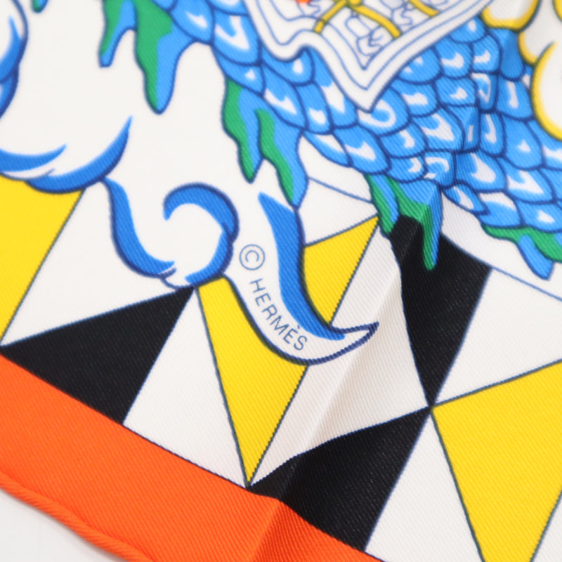 未使用 HERMES エルメス カレ70 エルメスの叙事詩 デタイユ L'Epopee d'Hermes Detail シルク100 マルチカラー 箱有 H19252