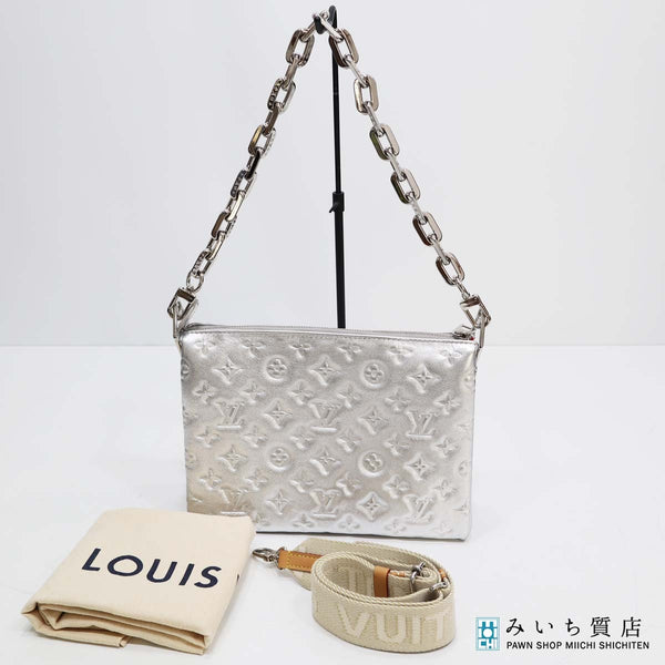 LOUIS VUITTON ルイ・ヴィトン ショルダーバッグ クッサンPM M57913 シルバー バック 鞄 24s361-1