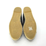 美品 シャネル エスパドリーユ ココマーク フラットシューズ メッシュ ブラック 38 CHANEL 靴 サンダル G34673 21k451-2