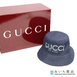 GUCCI グッチ レーザー デニム バケットハット 803042 3HA5W サイズM ユニセックス 箱袋あり 25k995-1