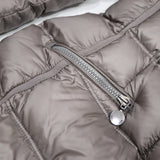 MONCLER モンクレール ROMARIN ロゴワッペン付フーデッドダウンコート 120934936505 53048 サイズ2 ブラウン系 H21141