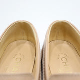 CHANEL シャネル G37430 ローファー ロゴ 36サイズ エナメルベージュ 靴 シューズ H21870