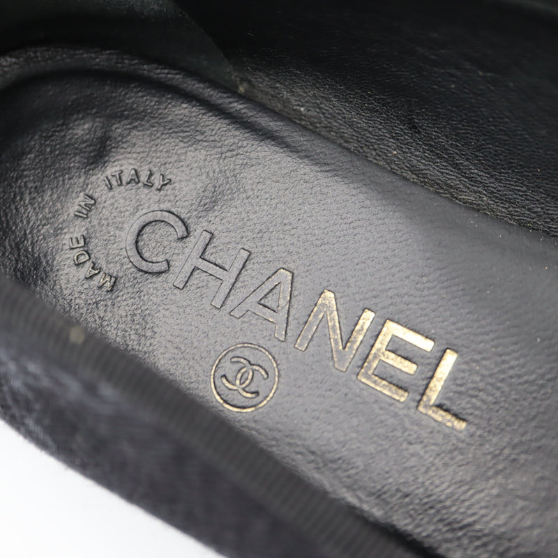 CHANEL シャネル G02819 バレエシューズ パンプス フラットシューズ 靴 36C レディース ブラック 箱有 25k255-3