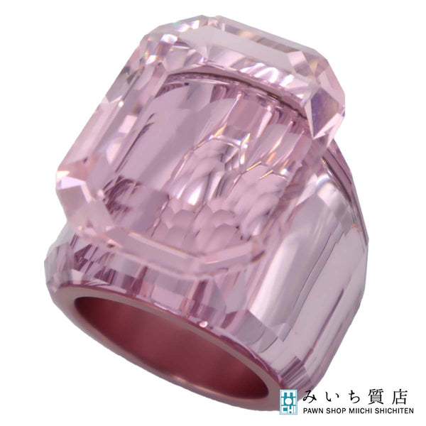 SWAROVSKI スワロフスキー リング 指輪 Lucent ルーセント #58 8F オクタゴンカット 約15.5号 ピンク 箱有 M3729