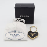 PRADA プラダ サフィアーノ ハート キーホルダー ブラック アクセサリー 箱有 H9689
