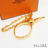 HERMES エルメス フィルー グローブホルダー 服飾小物 ゴールドカラー 箱有 H22107