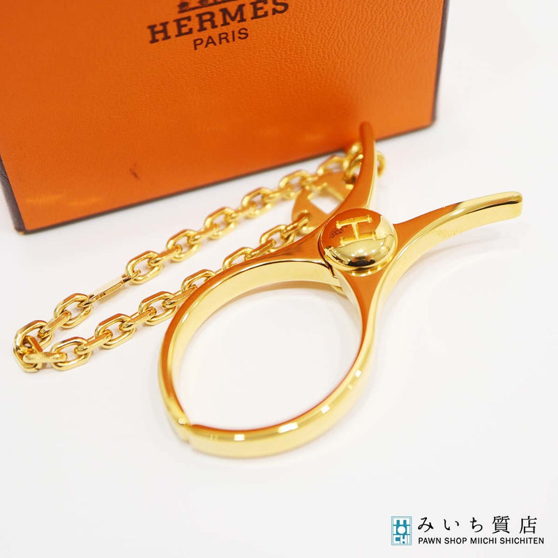 HERMES エルメス フィルー グローブホルダー 服飾小物 ゴールドカラー