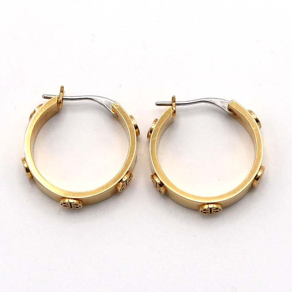 未使用 TORY BURCH トリーバーチ ピアス 87041 783 フープ ゴールドカラー アクセサリー ko161
