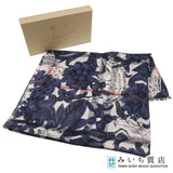 BURBERRY バーバリー スカーフ ストール 動物 チェック 青系 服飾小物 箱有 H18575