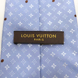 LOUIS VUITTON ルイヴィトン ネクタイ モノグラム ドット 水色 シルク100％ 服飾小物 メンズ ファッション H19735