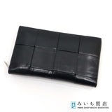 BOTTEGA VENETA ボッテガヴェネタ 長財布 カセット マキシイントレチャート ラウンドジップ ブラック 袋あり 23k418-11