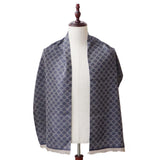 CELINE セリーヌ マフラー ストール トリオンフ柄 シグニチャー フリースウール56％ ウール44％ ネイビー 服飾小物 H1318