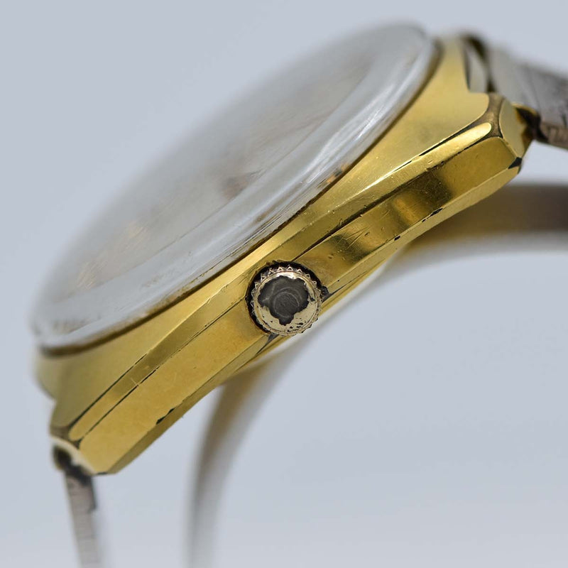 腕時計 稼働 OMEGA オメガ DE VILE 自動巻き シルバー色文字盤 ベルト社外品 eo4