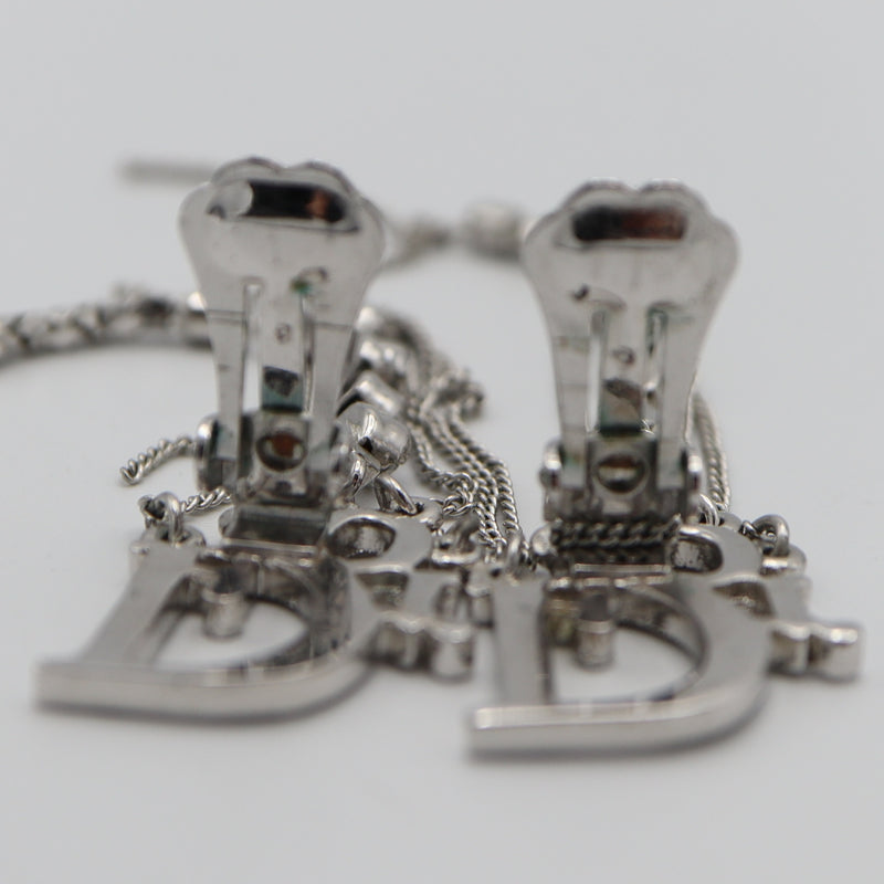Christian Dior ディオール イヤリング Diorロゴ ラインストーン アクセサリー 袋有 H6928