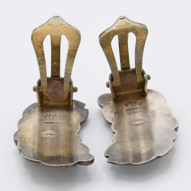 GEORG JENSEN ジョージジェンセン イヤリング 50A 葡萄の葉 約9g シルバー 925 アクセサリー レディース 箱有 k788