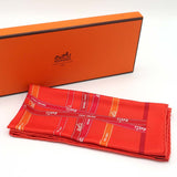 HERMES エルメス カレ40 ガヴロッシュ スカーフ ボリュデュック柄 Bolduc au Carre オレンジ×レッド 箱有 H23917