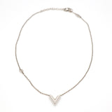 LOUIS VUITTON ルイヴィトン M63197 ネックレス エセンシャルV シルバーカラー 重量約9.3g アクセサリー 22s1091-1