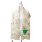 未使用 BOTTEGA VENETA ボッテガ ヴェネタ マフラー OPEN CABLE WOOL SCARF ウール クリーム色 26k493-2