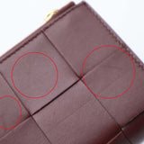 BOTTEGA VENETA ボッテガヴェネタ スモールカセット 2つ折り ウォレット 財布 赤系 ボルドー バーガンディ H23504