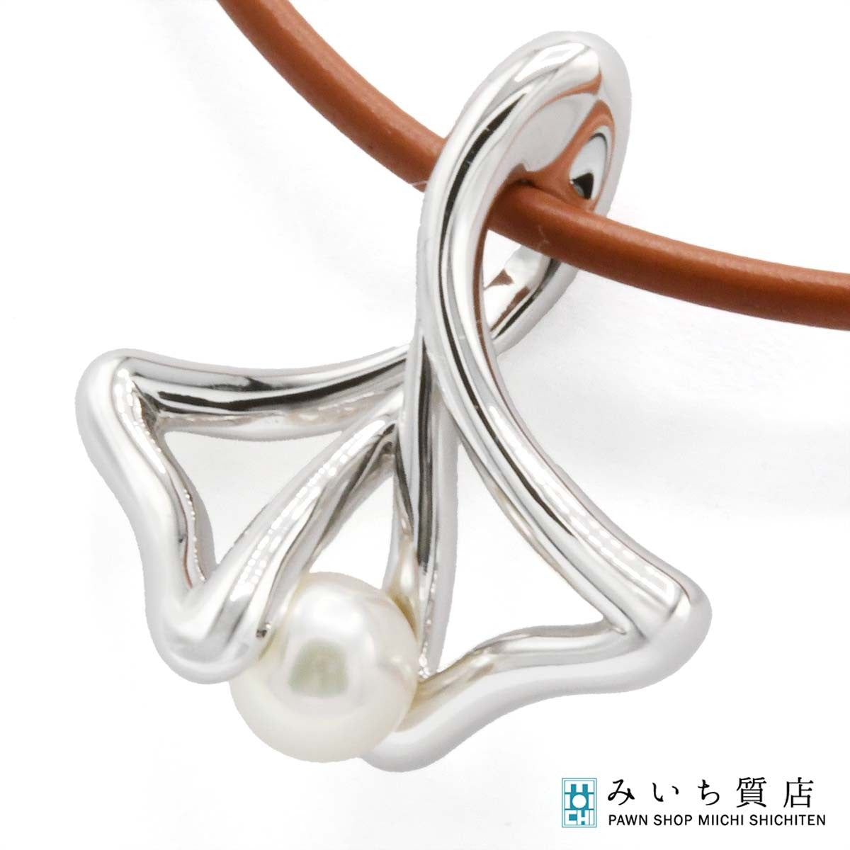 ミ*ー様 MIKIMOTO　透かし　パール　ネックレス　SILVER MIKIMOTO ミキモト パール ネックレス シルバー925 SV Mチャーム 約9.7