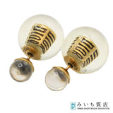 Christian Dior ディオール クリア トライバルピアス ゴールドカラー 箱有 M4420