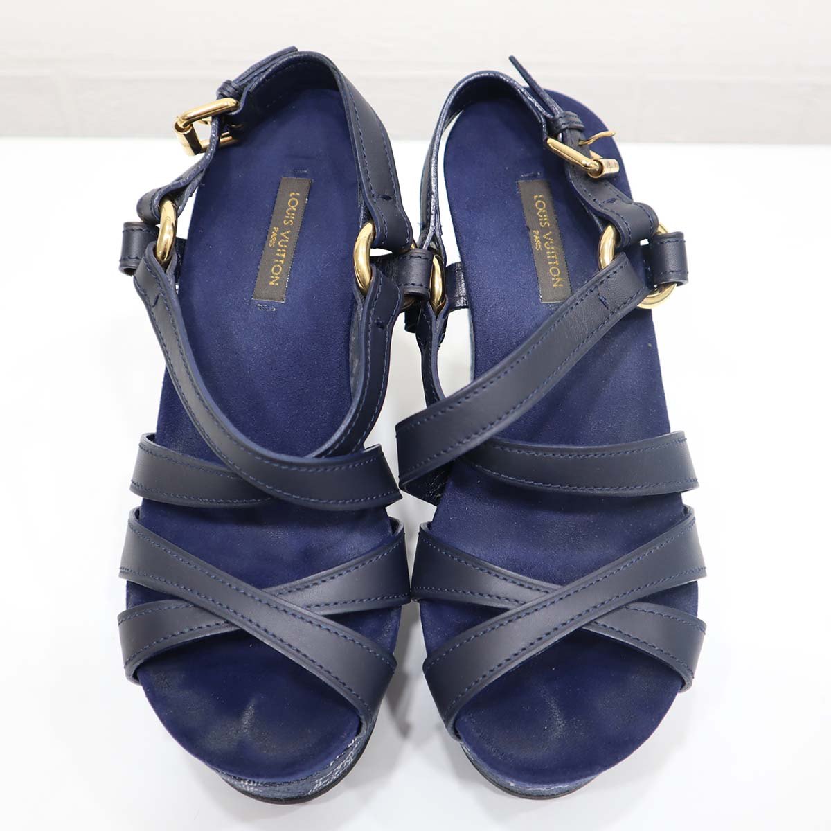 LOUIS VUITTON】 ルイヴィトン デニム サンダル 35,5cm