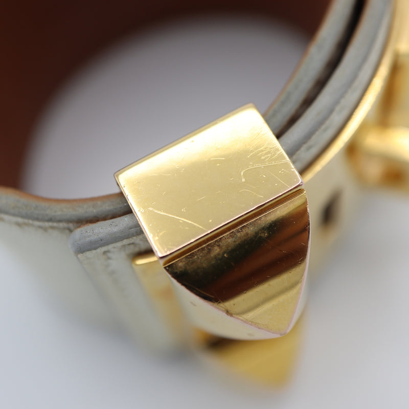 HERMES エルメス コリエドシアン ブレスレット バングル A刻印 T2 ホワイトカラー アクセサリー k1301