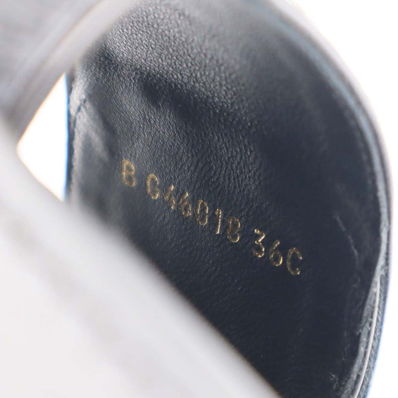 CHANEL シャネル ココマーク サンダル ハラコ レザー G46018 36C 23cm ブラック 靴 箱有 25k628-2