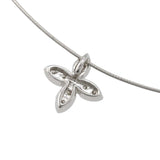 Vendome Aoyama ヴァンドーム青山 ネックレス ダイヤ フラワー K18 PT950 2.8g アクセサリー 箱有 eco1504