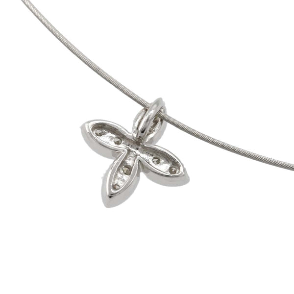 Vendome Aoyama ヴァンドーム青山 ネックレス ダイヤ フラワー K18 PT950 2.8g アクセサリー 箱有 eco1504