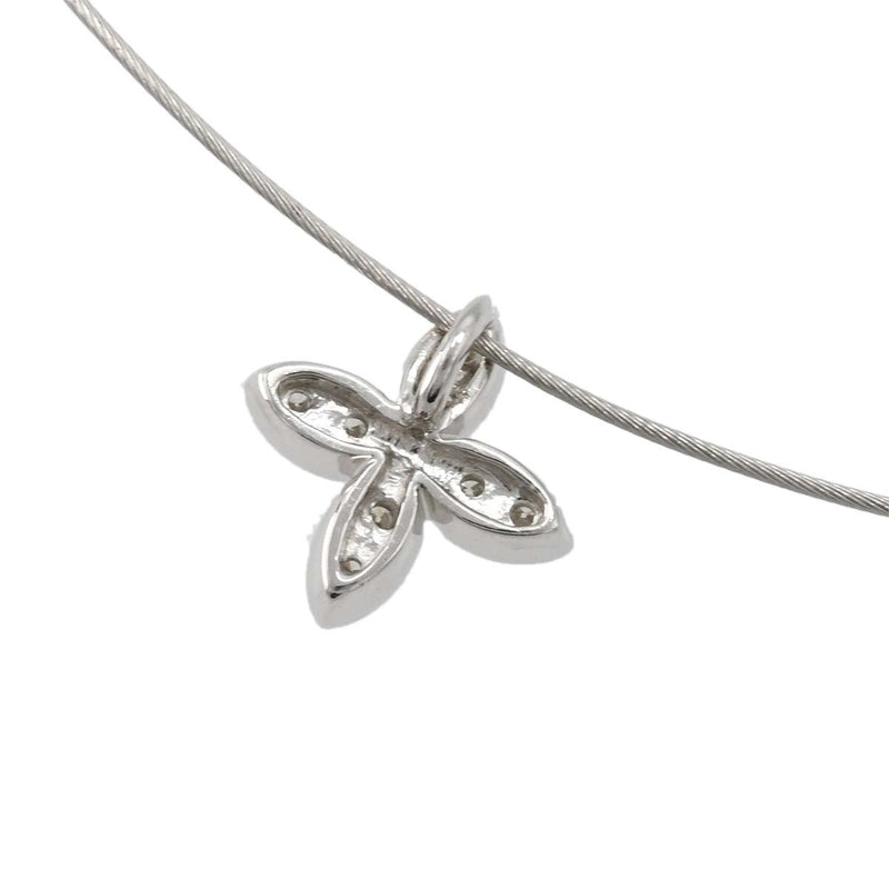 Vendome Aoyama ヴァンドーム青山 ネックレス ダイヤ フラワー K18 PT950 2.8g アクセサリー 箱有 eco1504