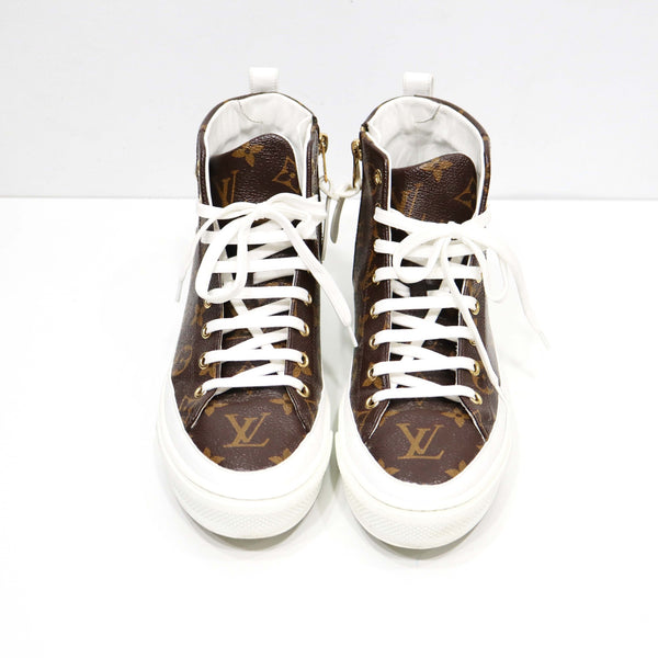 LOUIS VUITTON ルイ・ヴィトン ステラーライン モノグラム レザー ハイカット スニーカー 靴 CL0188 サイズ37.5 24.5cm 24k1-2