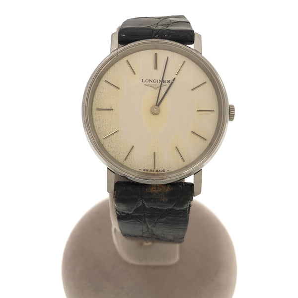 稼働 腕時計 LONGINES ロンジン 4127 847 L847.4 ラウンド 手巻き シルバー色文字盤 H1843