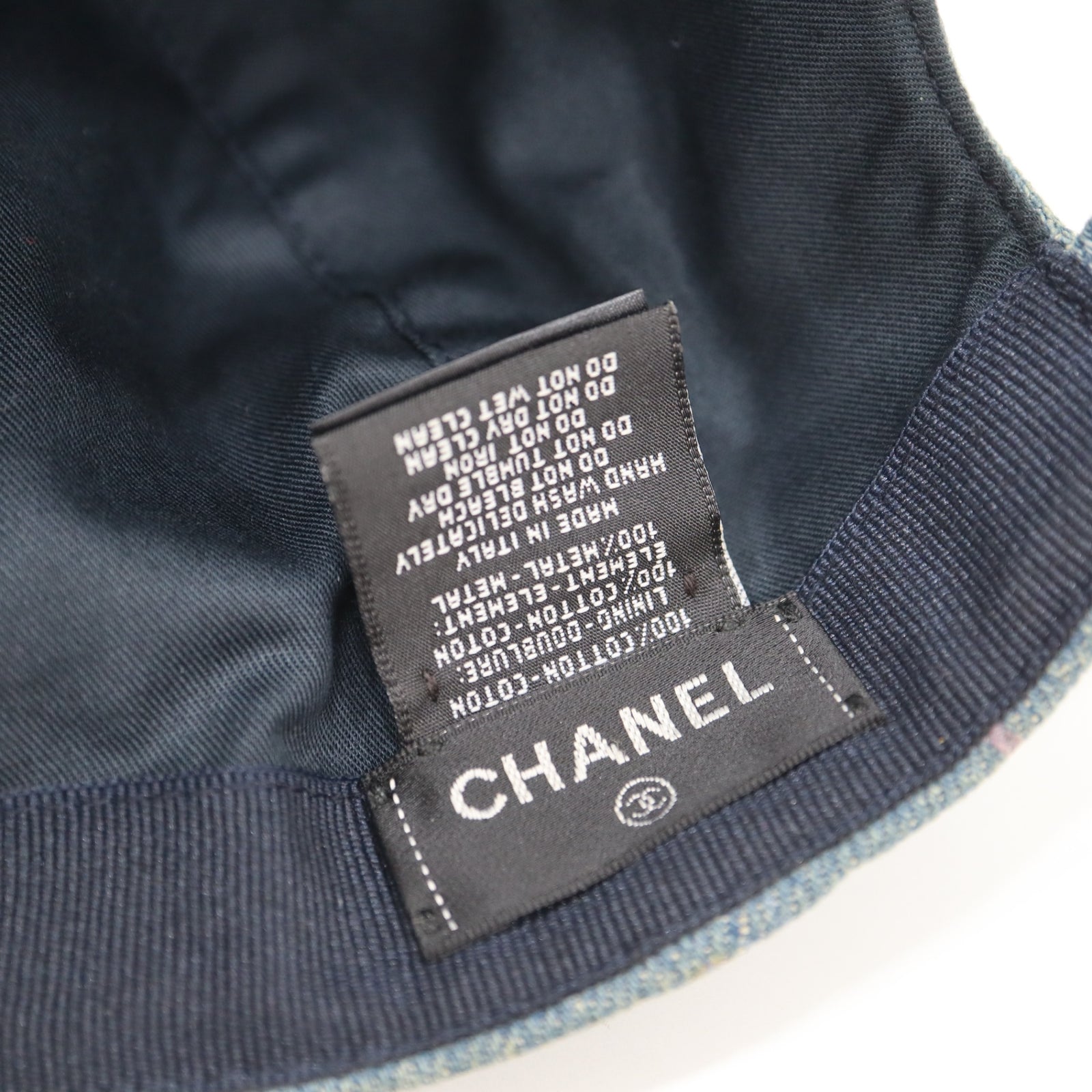 CHANEL シャネル デニムキャップ 帽子 ココマーク ロゴ コットン100