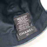 CHANEL シャネル デニムキャップ 帽子 ココマーク ロゴ コットン100 ブルー系 26k894-7