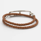 HERMES エルメス ルリ ドゥブルトゥール ブレスレット レザー ブラウン アクセサリー 袋箱 J165