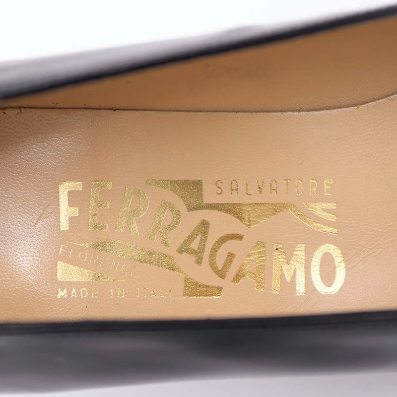 Salvatore Ferragamo フェラガモ パンプス ガンチーニ サイズ6 1/2 C 約23.5cm 靴 ブラック 箱有 25k862-2