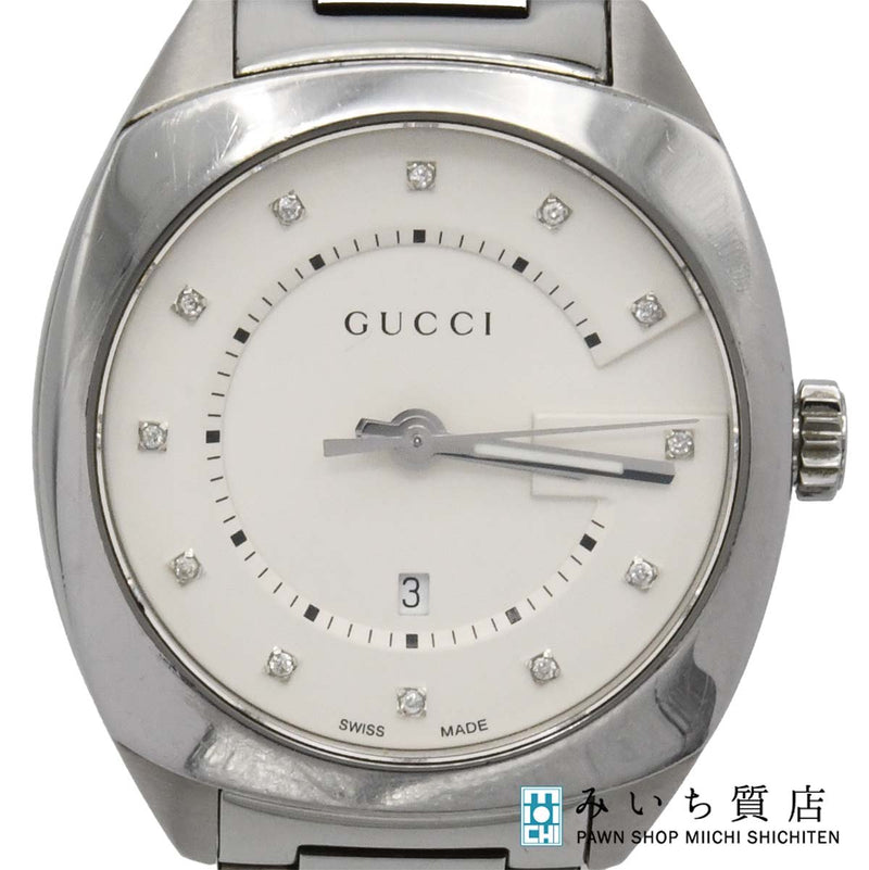 腕時計 稼働 GUCCI グッチ 142.4 クォーツ 白色系文字盤 2026.8電池