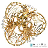 仕上済 Boucheron ブシュロン ヴィンテージブローチ ダイヤ K18 D入り 約30.3g ジュエリー ケース有 mo210