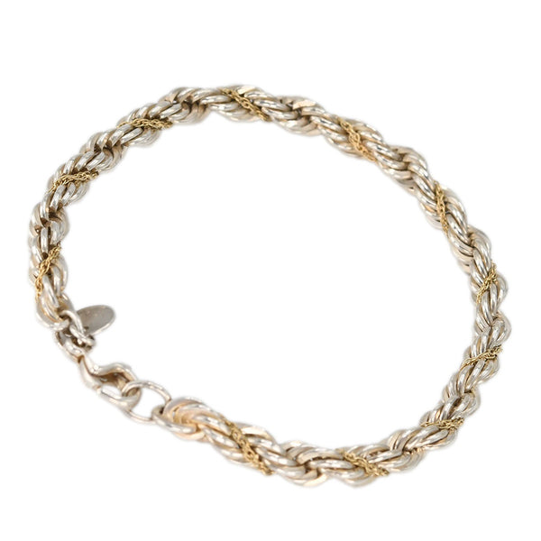 TIFFANY＆Co. ティファニー ツイスト ロープ スクリュー ブレス ブレスレット 925 シルバー 約13.3g アクセサリー レディース k329