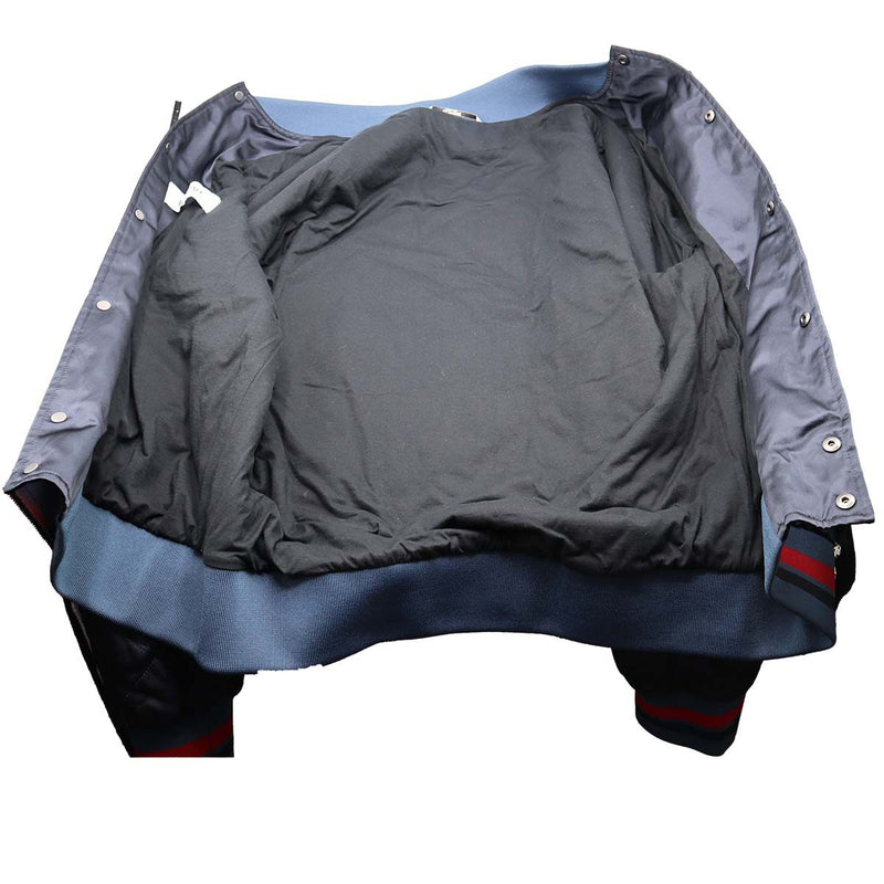 VALENTINO ヴァレンティノ ジャケット サイズ48 スタジャン キルティング 虎 ネイビー アウター 服 25s179-6