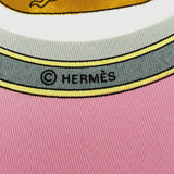 HERMES エルメス カレ90 Pourvu qu'on ait l'ivres 香水瓶 シルク100 ピンク 箱 H21082-4
