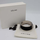 CELINE セリーヌ マンシェット ハラコ バングル  Sサイズ シルバーカラー 58.3g 箱袋 H22691